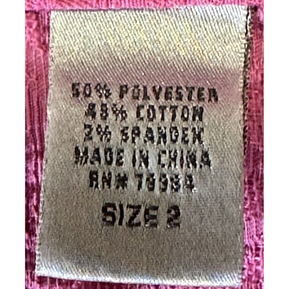 Chico's Womens Jacket Fitted Textured Pink Rose Silver Swirl Buttons Size 2 - Picture 9 of 11